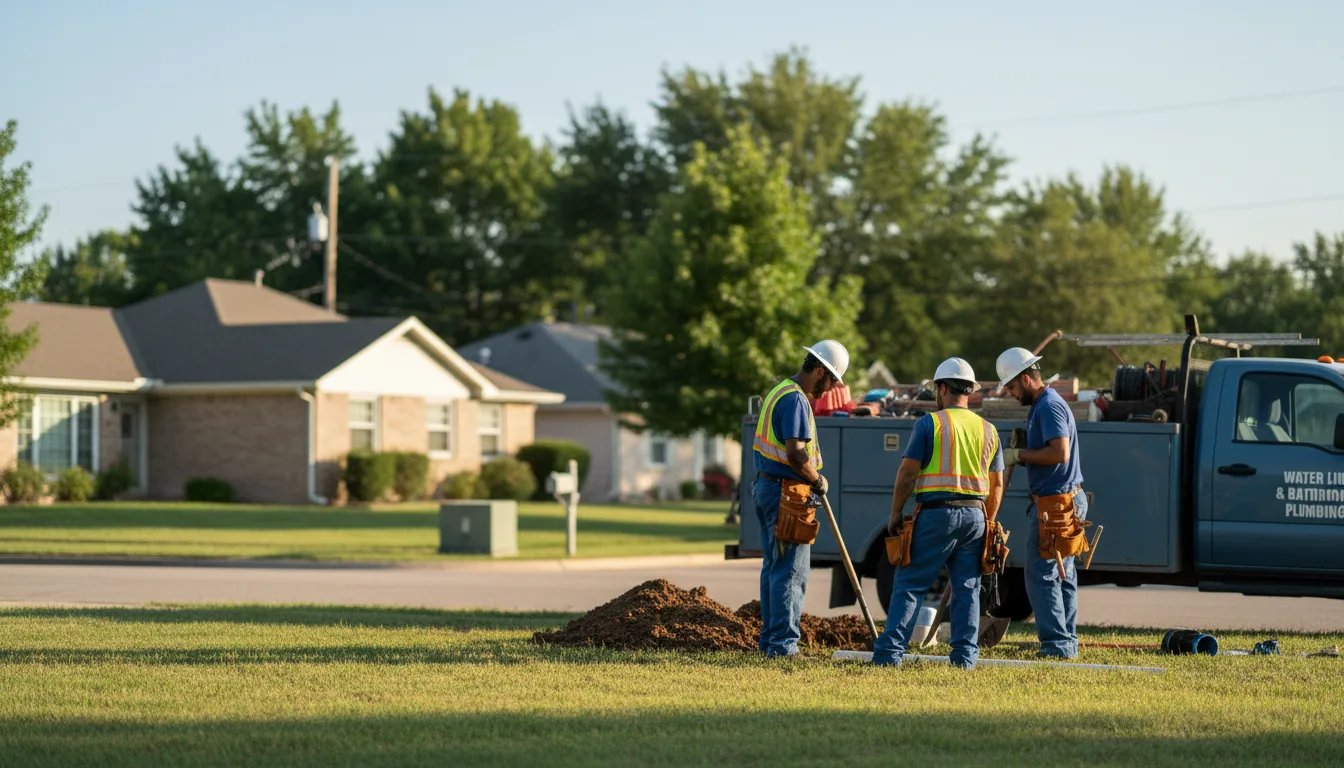 Residential water line and bathroom plumbing service in La Belle, PA